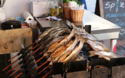 Sülnek a nyárson a halak